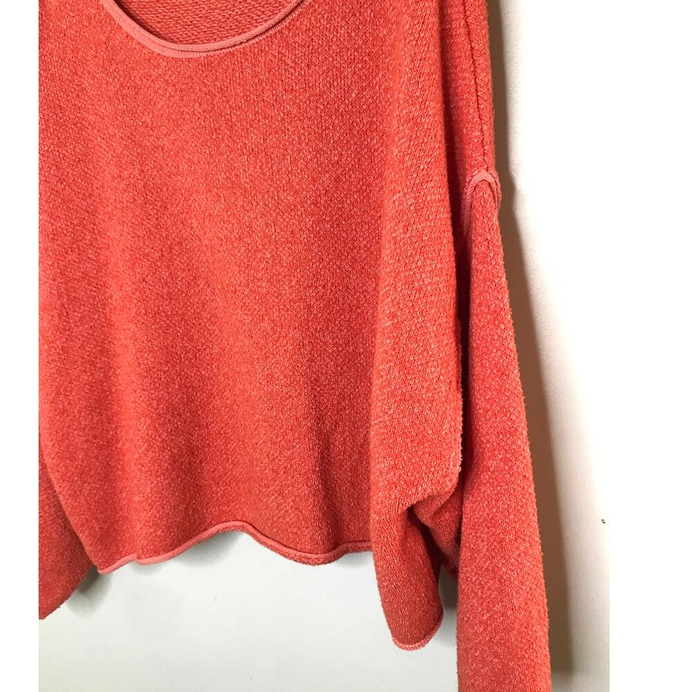 Free People Bardot Drop Shoulder Sweater L Orange - Picture 5 of 12